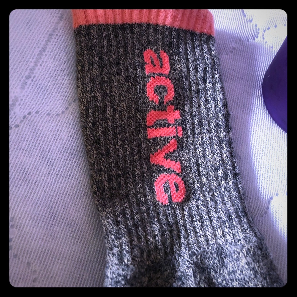Active- Socks Grey and Peach